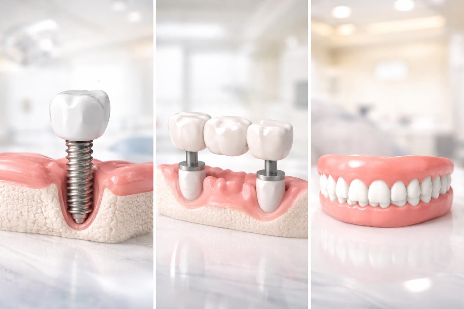 Dental Implants vs Bridges vs Dentures: Which Is Right for You?